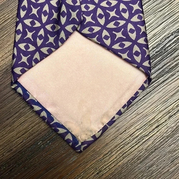 Mens 100% Silk Tie - Jaeger Made in Britain - Picture 6 of 8